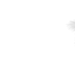 A large black square is positioned toward the right side of a white background.
