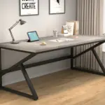 Long Computer Desk, Light Grey Oak_02
