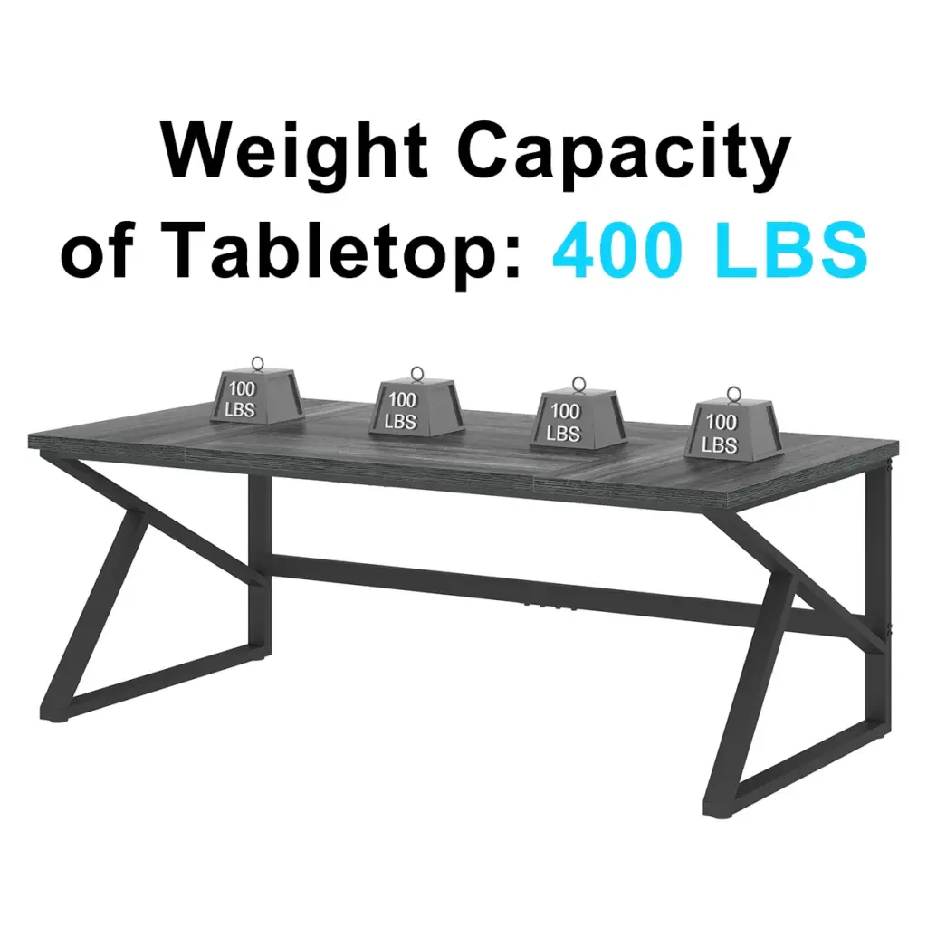Long Computer Desk, Dark Gray Oak_04
