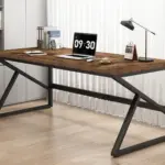 Long Computer Desk, White Oak_03