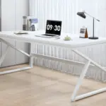 Long Computer Desk, Black Oak_03