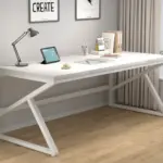 Long Computer Desk, Black Oak_04