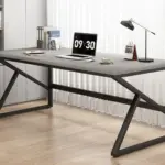 Long Computer Desk, Light Grey Oak_05