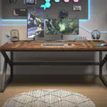Long Computer Desk, White Oak_05