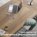 Long Y Shaped Leg Computer Desk, Rustic Oak 78.74 Inch_05