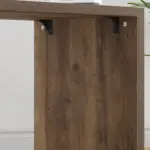 L Shaped Computer Desk with 3 Drawers, Rustic Oak _05