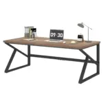 Long Computer Desk, Rustic Oak_06