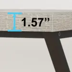 X Shaped Leg Computer Desk, Light Grey Oak 60 Inch_04