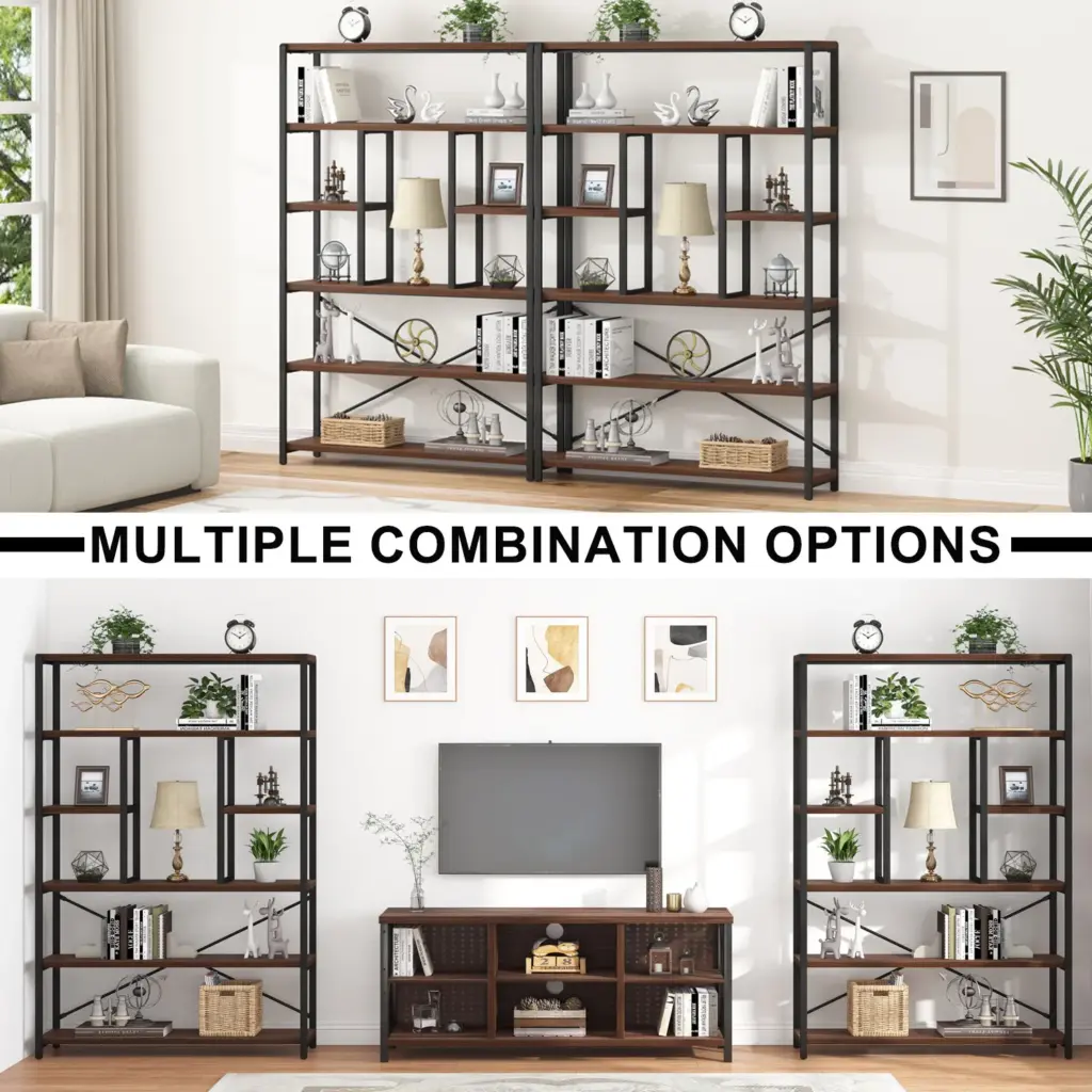 6 Tier Bookshelf, Walnut_08