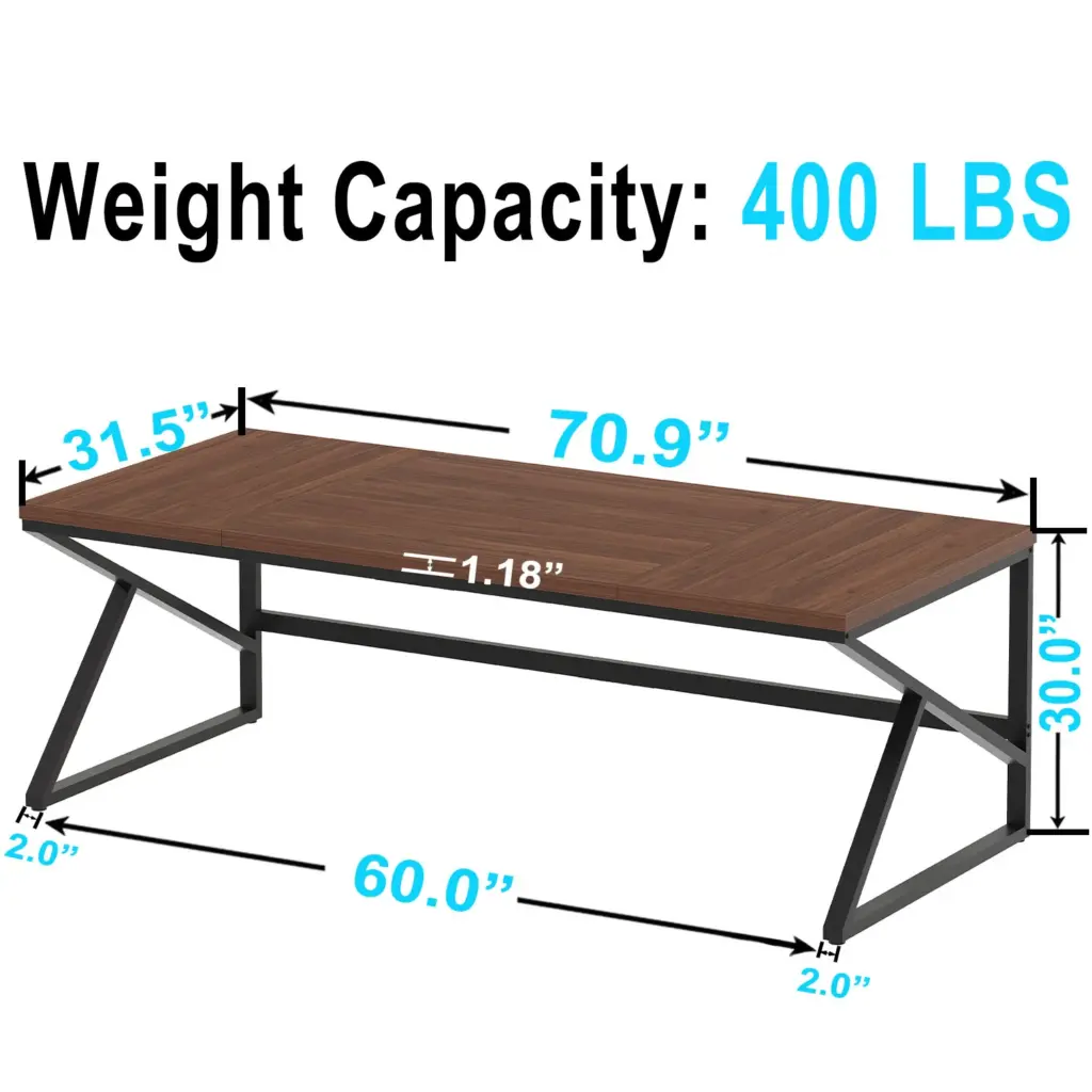Long Computer Desk, Walnut_10