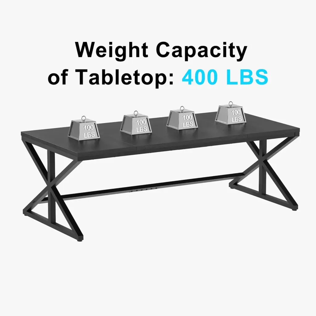 70.86 Inch Computer Desk, Black Oak _10