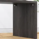 L Shaped Computer Desk with 3 Drawers, Dark Gray Oak_11