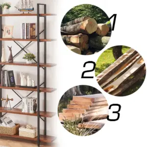 6 Tier Solid Wood Bookshelf_10