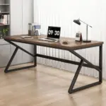 Long Computer Desk, Rustic Oak_12