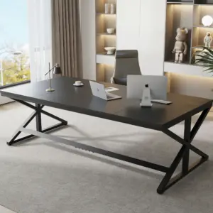 70.86 Inch Computer Desk, Black Oak _01