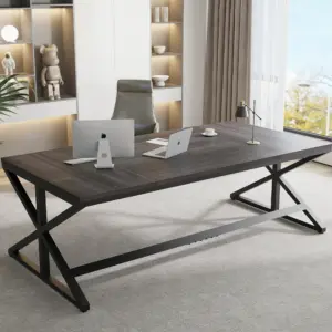 70.86 Inch Computer Desk, Dark Gray Oak_01