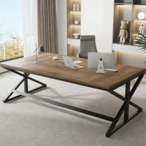 70.86 Inch Computer Desk, Rustic Oak_01
