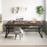 Long Computer Desk, Walnut_01