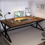 70.86 Inch Computer Desk, Rustic Brown _02