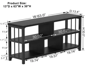 7 Cube Storage Organizer Shelf, Black Oak 63 Inch_08