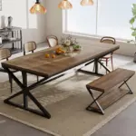 70.86 Inch Computer Desk, Rustic Oak_03