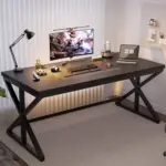 60 Inch Computer Desk, Black Oak _03