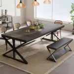 70.86 Inch Computer Desk, Dark Gray Oak_03