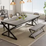 70.86 Inch Computer Desk, Light Grey Oak_03