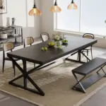 70.86 Inch Computer Desk, Black Oak _03