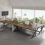 70.86 Inch Computer Desk, Rustic Oak_04