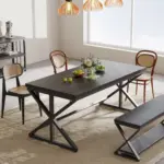 60 Inch Computer Desk, Black Oak _04