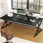 70.86 Inch Computer Desk, Black Oak _05