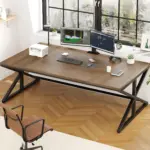 70.86 Inch Computer Desk, Rustic Oak_05
