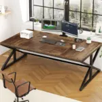 70.86 Inch Computer Desk, Rustic Brown _05