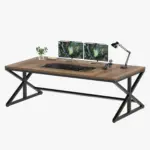 70.86 Inch Computer Desk, Rustic Oak_09