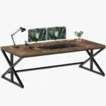 70.86 Inch Computer Desk, Rustic Brown _09