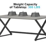 X Shaped Leg Computer Desk, Light Grey Oak 60 Inch_06