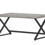 X Shaped Leg Computer Desk, Light Grey Oak 60 Inch_08