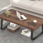 Minimalist Coffee Table, Rustic Brown, 47 Inch_01