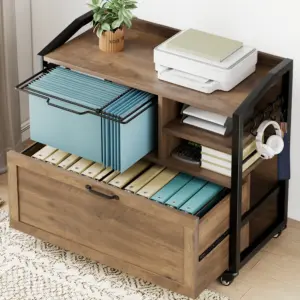 Mobile Lateral File Cabinet with Drawer_01