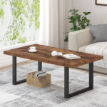 Industrial Coffee Table, Rustic Brown, 47 Inch_03