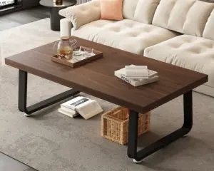 Minimalist Coffee Table, Walnut, 47 Inch_01