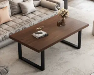 Industrial Coffee Table, Walnut, 39 Inch_01