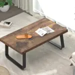 Minimalist Coffee Table, Rustic Brown, 39 Inch_01