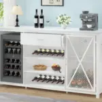 70.86” Wine Cabinet with Fridge Space, White Oak_01