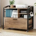 Mobile Lateral File Cabinet with Drawer_03