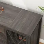 70.86” Wine Cabinet with Fridge Space, Dark Gray Oak_03