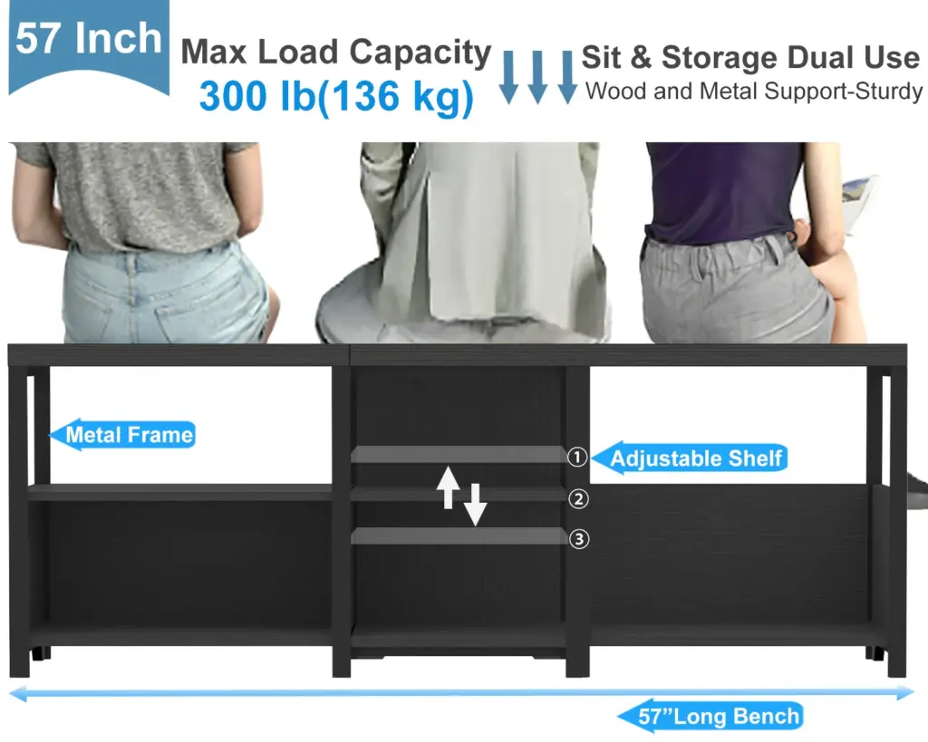 Corner Storage Bench with Shelf, Black Oak .01.C