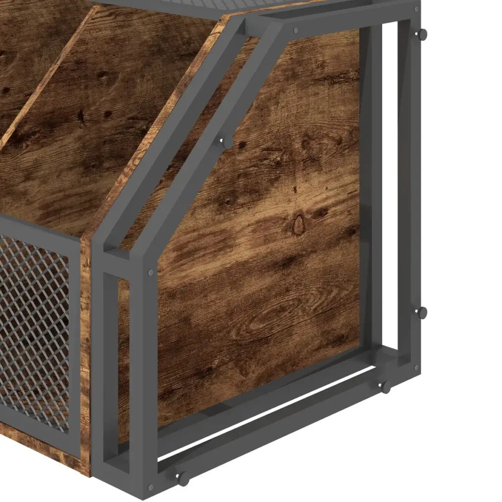 Corner Bar Cabinet with Adjustble Shelf Storage, Rustic Brown_03