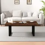 Industrial Coffee Table, Rustic Brown, 39 Inch_03